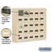 Salsbury Cell Phone Storage Locker - with Front Access Panel - 5 Door High Unit (5 Inch Deep Compartments) - 25 A Doors (24 usable) - Sandstone - Surface Mounted - Resettable Combination Locks